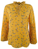 Lauren Ralph Lauren Women's Petite Bell Sleeve Georgette Top
