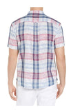 Camisa deportiva Tommy Bahama Zuma de manga corta a cuadros con botones delanteros para hombre, color océano profundo mediano