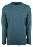 Customer Return Michael Kors Men's Cotton Blend Crew Long Sleeve Shirt Washed Teal XL