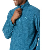 Tommy Bahama Cloud Peak - Jersey polar de manga larga con media cremallera para hombre, talla pequeña