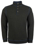 Tommy Bahama Erkek Fliprider Snap Mock Çift Taraflı Sweatshirt Siyah Hthr Küçük
