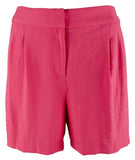 Women's Summer Heat Solid Pull On Shorts Fuchsia 12