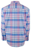 Tommy Bahama Men's Big & Tall Sarasota Stretch Prismatic Long Sleeve Button-Down Shirt XLT Blue Aster