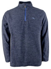 Tommy Bahama Cloud Peak - Jersey polar con media cremallera para hombre, talla pequeña, color océano profundo