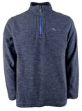 Tommy Bahama Cloud Peak - Jersey polar con media cremallera para hombre, talla pequeña, color océano profundo