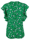 Lauren Ralph Lauren Women's Plus Floral Georgette Ruffle Sleeve Top-GM-1X