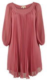 Erin Fetherston Women's Chiffon Pleated Dress Rose 4