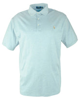Polo Ralph Lauren Men's Big & Tall Heather Pima Knit Polo Shirt-MB-4XB
