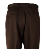 Ralph Ralph Lauren Men's Flat Front Polyester Viscose Dress Pants DBrwn 40W X