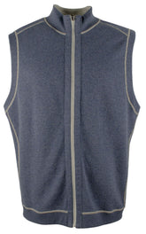 Tommy Bahama Flipshore Chaleco reversible con cremallera completa para hombre, talla pequeña