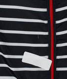 Customer Return Ralph Lauren Active Women's Striped Full Zip Jacket Black Multi Small