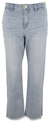 Michael Kors Women's Frayed Hem Ankle Cropped Jeans
