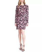 Michael Michael Kors Women’s Paisley-Print T-Shirt Dress Royal/Pink Medium