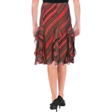 Lauren Ralph Lauren Women's Patterned Ruffled Georgette Skirt Large