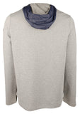 Michael Kors Men's Hooded Quarter Zip Pullover Shirt Grey Small