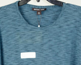Customer Return Michael Kors Men's Cotton Blend Crew Long Sleeve Shirt Washed Teal 2XL