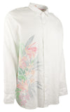 Camisas Tommy Bahama de manga larga con botones y estampado floral para hombre, blancas, talla 2XL