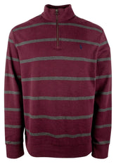 Polo Ralph Lauren Men's Luxury Jersey Quarter Zip Striped Pullover Shirt