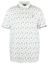 Polo Ralph Lauren Men's Big & Tall Sailboat Print Mesh Polo Shirts White Multi