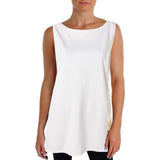 Lauren Ralph Lauren Women's Lace Up Ponte Sleeveless Tank Top Shirt