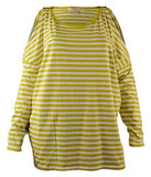 Michael Kors Women's Cold Shoulder Striped Top
