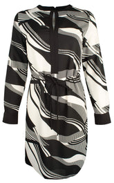 Ralph Lauren Women's Print Crepe Drawstring Dress