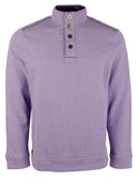 Sudadera Tommy Bahama Flipfield Snap Mock para hombre, color violeta costero jaspeado, talla pequeña