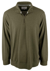Sudadera con cremallera de 1/4 de piqué Skipjack para hombre de Southern Tide, color musgo amazónico jaspeado, talla mediana
