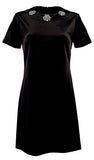Michael Kors Women's Embellished Velvet Mod Shift Dress