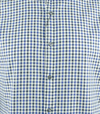 Michael Kors Men's Gingham Slim Fit Long Sleeve Shirt MBL XL Marine Blue