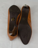 Customer Return Ralph Lauren Women's Harper Classic Pumps Leather Dress Shoes-Brown-9.5B