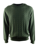 Roundtree & Yorke Men's Crewneck Knit Sweater DHG Small Green