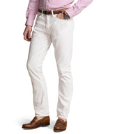 Polo Ralph Lauren Men's Varick Slim Straight Hemp Denim Garment Dyed Jeans Wht 34X30