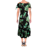 Lauren Ralph Lauren Women's Tropical Print Off Shoulder Dress BG 8