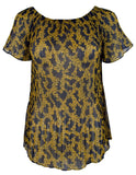 Michael Kors Women's Floral Pleated Off The Shoulder Top