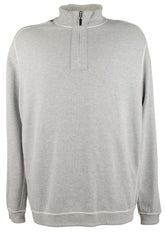 Tommy Bahama Erkek Büyük ve Uzun Boy Flipshore Yarım Fermuarlı Çift Taraflı Sweatshirt 2XLT Liçi Heather
