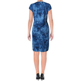 Lauren Ralph Lauren Womens Linen Printed Casual Dress Blue Multi Small
