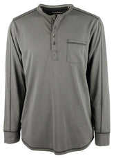Tommy Bahama San Jacinto IslandZone - Camiseta tipo jersey con cuello henley para hombre, color negro, talla mediana