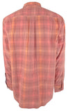 Tommy Bahama Men's Long Sleeve Coastline Cord Redwood Check Camp Shirt Medium