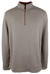 Tommy Bahama Flipshore Sudadera reversible con media cremallera para hombre, talla pequeña, color piedra spa
