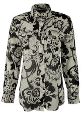 Lauren Ralph Lauren Women's Petite Paisley Print Button Down Shirt