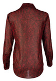 Michael Kors Women's Lace Print Button Down Blouse Shirt C XS