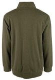 Sudadera con cremallera de 1/4 de piqué Skipjack para hombre de Southern Tide, color musgo amazónico jaspeado, talla pequeña