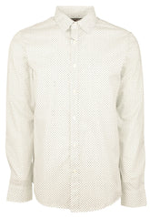 Michael Kors Men's Slim Fit Tossed Logo Print Long Sleeves Shirt