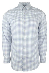 Men's Plaid Button Down Long Sleeve Shirt-DB-S Dutch Blue