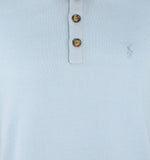 Men's Buttoned Mock Sweatshirt-BLU-Large