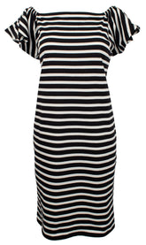 Lauren Ralph Lauren Women's Off-the-Shoulder Striped Dress-PB-L