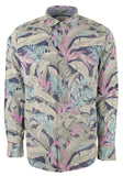 Camisa de pana con botones y estampado de hojas Coastline de Tommy Bahama para hombre, talla mediana