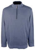 Tommy Bahama Erkek Büyük ve Uzun Boy Flip Coast Yarım Fermuarlı Çift Taraflı Kazak Sweatshirt 2XLT