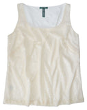 Lauren Ralph Lauren Women's Beaded/Sequins front Pearl Top Shirt (14W)